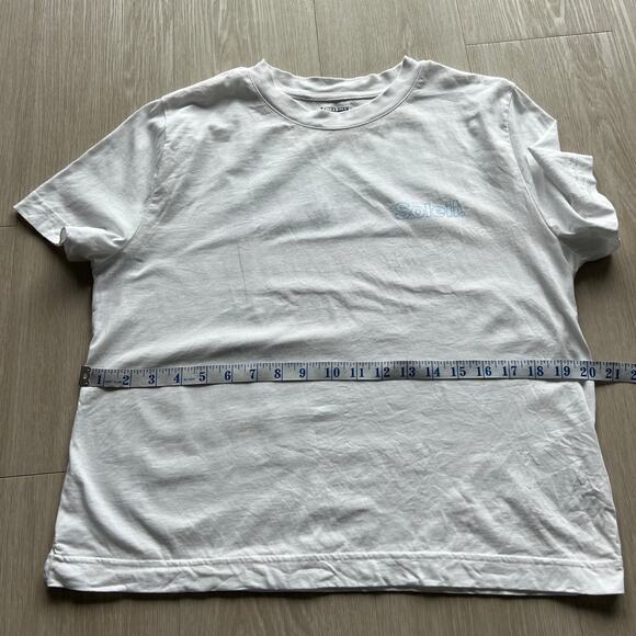 J Crew Flawed Soleil Graphic Vintage Jersey Tee Small FLAW Read - Picture 6 of 16